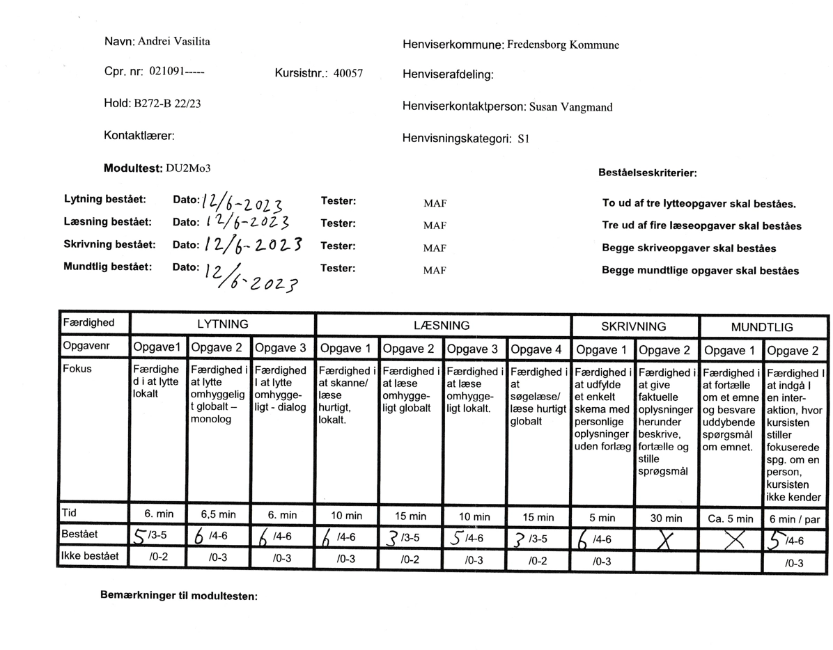 Danish Language Certificate